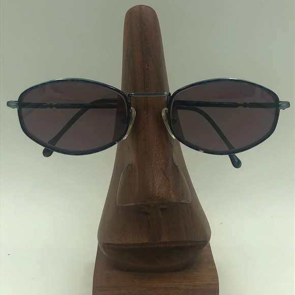 Albert Nipon Black/Blue Oval Sunglasses Frames - Picture 1 of 6